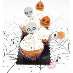 SCRAPCOOKING 24 Caissettes Cupcake + 24 Cake Toppers Halloween Discount
