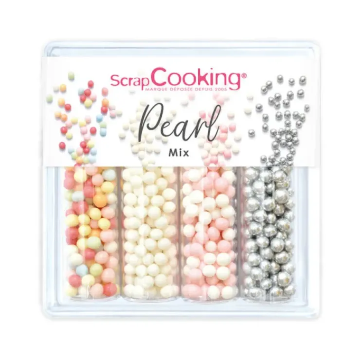 SCRAPCOOKING 4 Décors en Sucre Pearl Mix 56 g