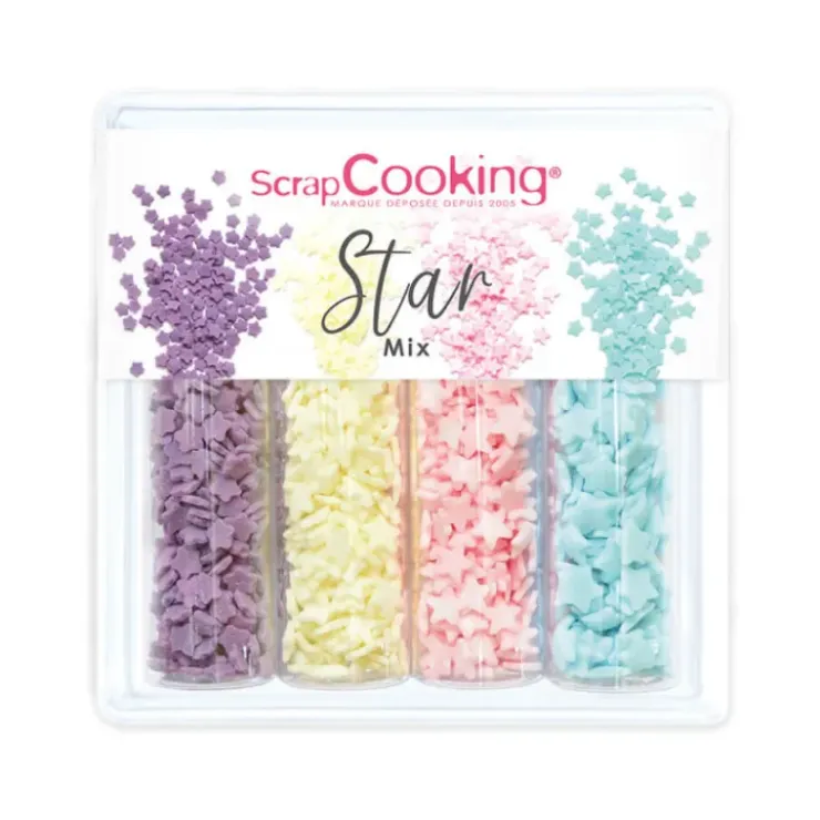 SCRAPCOOKING 4 Décors en Sucre Star Mix 52 g Sale