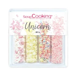 SCRAPCOOKING 4 Décors en Sucre Unicorn Mix 60 g New
