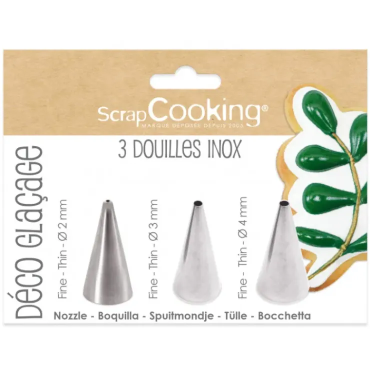 SCRAPCOOKING 3 Douilles Pâtissières pour Glaçage Discount