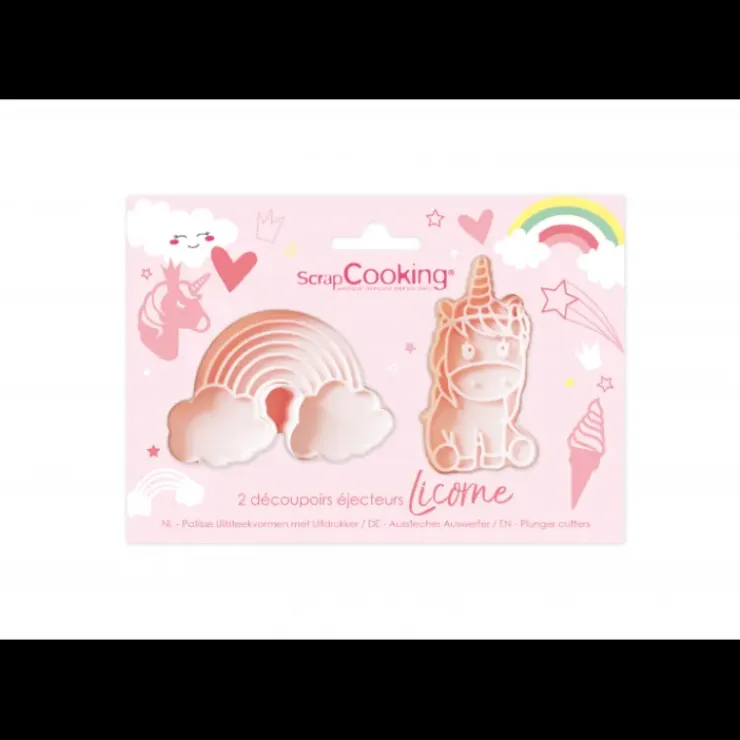 SCRAPCOOKING 2 Emporte-pièces avec éjecteurs Licorne Discount