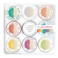 SCRAPCOOKING 9 Mini Colorants Irisés 9 x 1,5 g Best