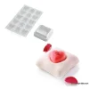 SILIKOMART 7 Moules Silicone Coussin et 1 Plaque 15 Cœurs Bombés Professional