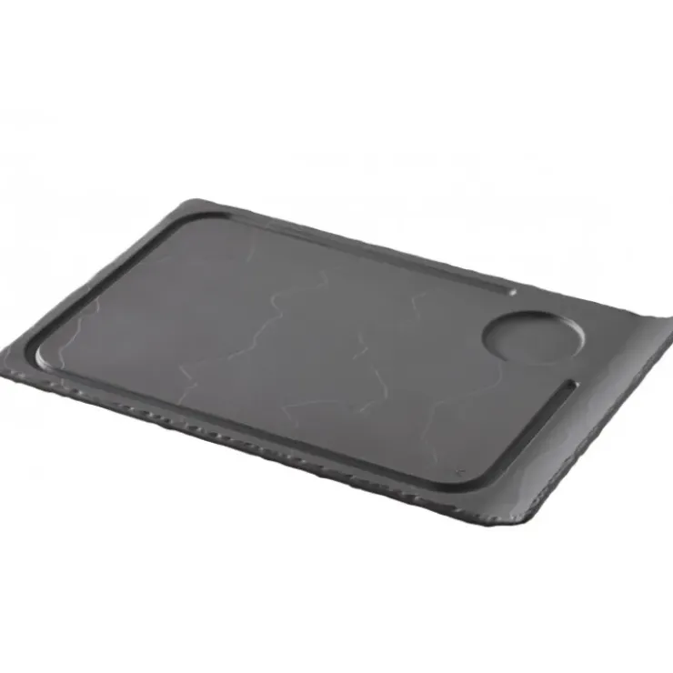 REVOL Assiette à Steak Ardoise 33 x 22 cm Basalt Online
