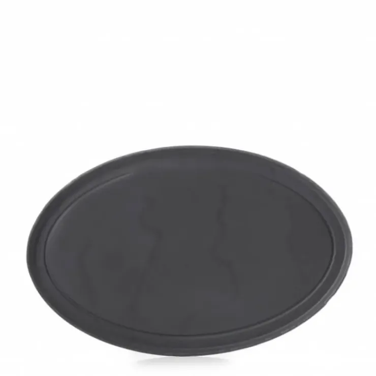 REVOL Assiette Ovale Ardoise 35 cm Basalt Hot
