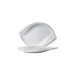 IN SITU Assiette Plate Porcelaine Leaf 28 x 19 cm (x6)