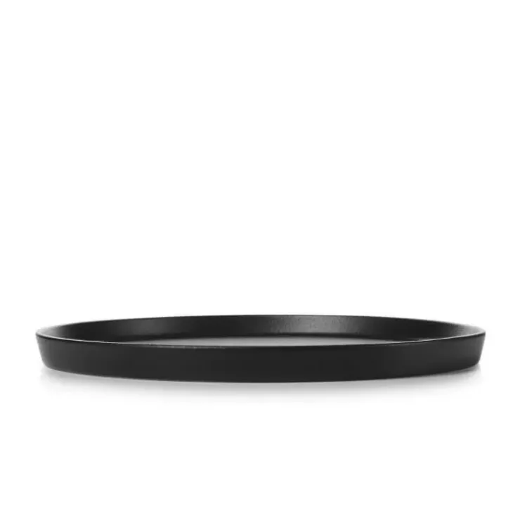 REVOL Assiette Plate Porcelaine Noire 24 cm Adélie Discount