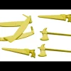 CUISINEADDICT Assortiment Décors Bûche Outils Or (x300) Clearance