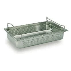 MATFER Bac Gastronorme Perforé Anses Panier Inox GN 1/1 H 10cm Bourgeat Hot