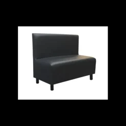 2IMAHL Banquette en Simili Cuir Noir Lisbonne