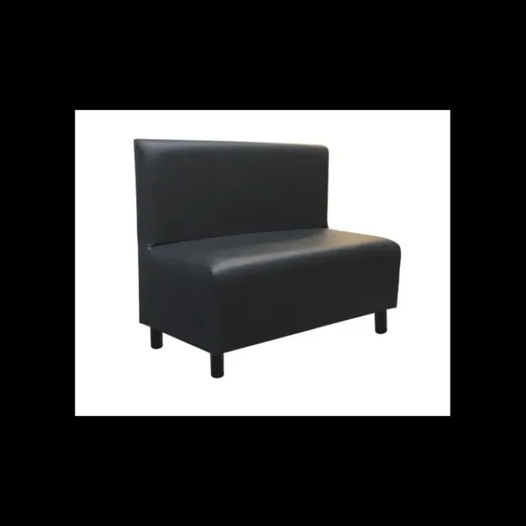 2IMAHL Banquette en Simili Cuir Noir Lisbonne