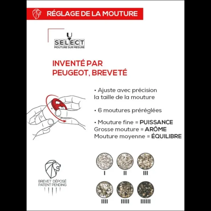 PEUGEOT Bar à poivre Maestro avec Moulin, Réservoirs et 3 poivres Hot