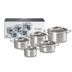 LE CREUSET Batterie de Cuisine 5 Pièces Inox Discount