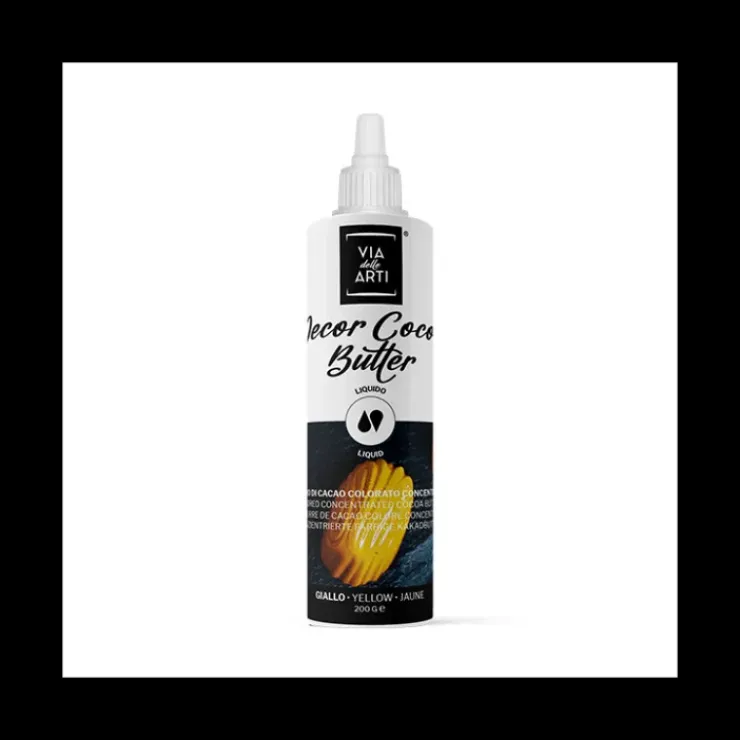CUISINEADDICT Beurre de Cacao Coloré Jaune 200 g Via delle Arti Outlet