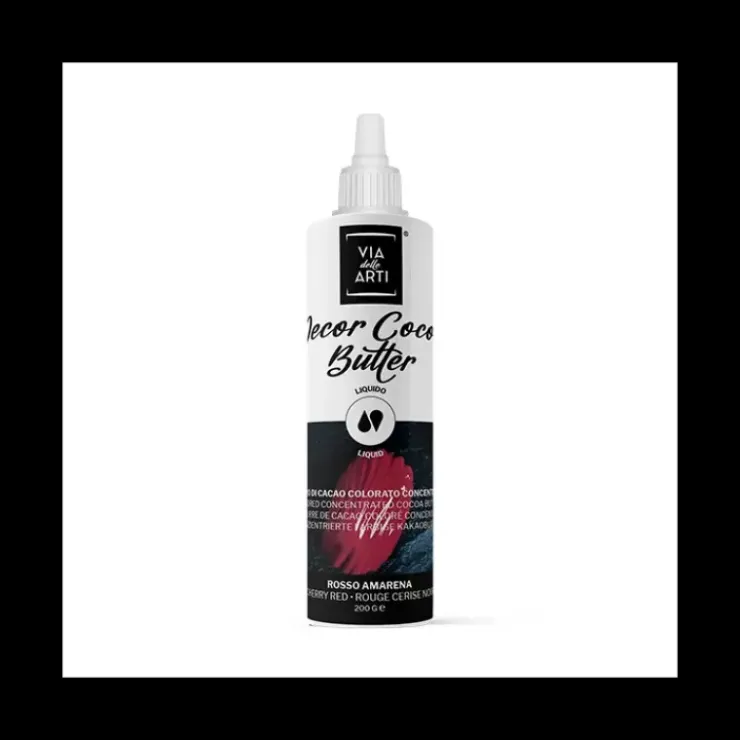 CUISINEADDICT Beurre de Cacao Coloré Rouge Cerise 200 g Via delle Arti