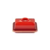 LE CREUSET Beurrier Céramique avec Couvercle Cerise Sale