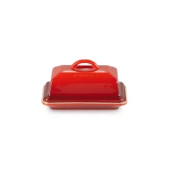 LE CREUSET Beurrier Céramique avec Couvercle Cerise Sale