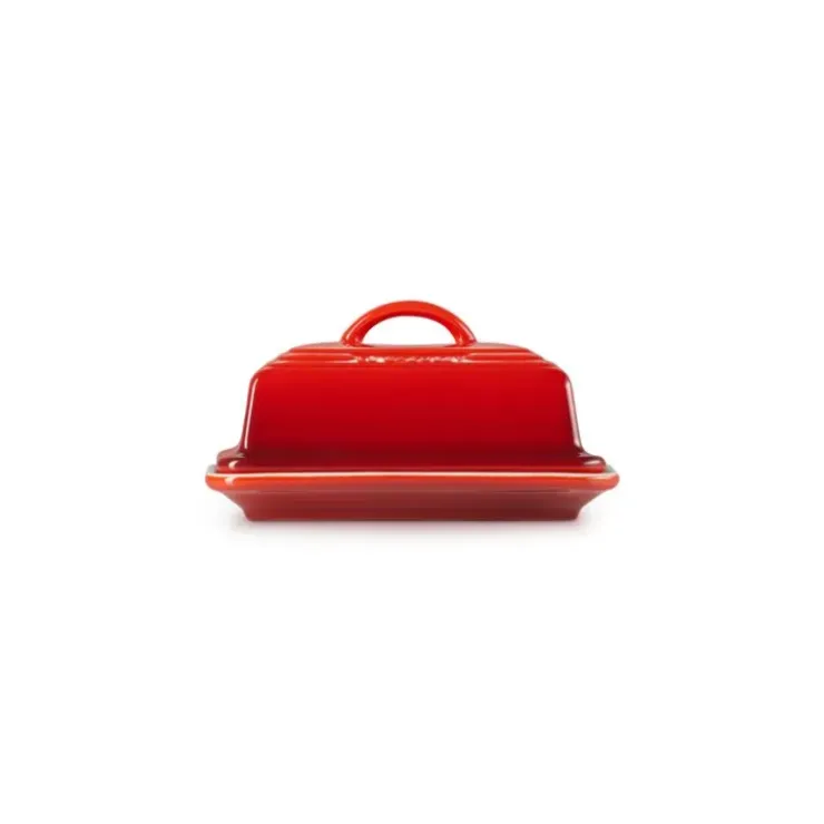 LE CREUSET Beurrier Céramique avec Couvercle Cerise Sale