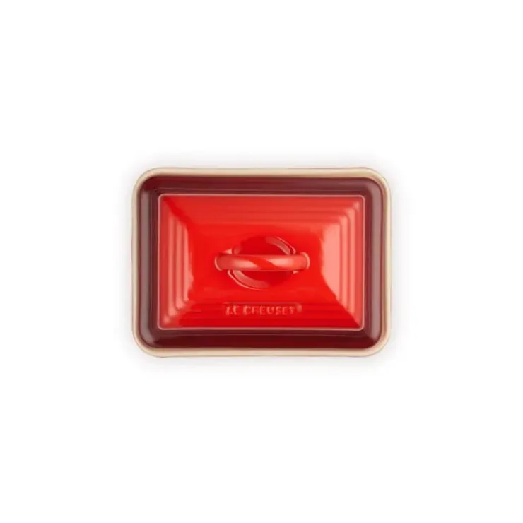 LE CREUSET Beurrier Céramique avec Couvercle Cerise Sale
