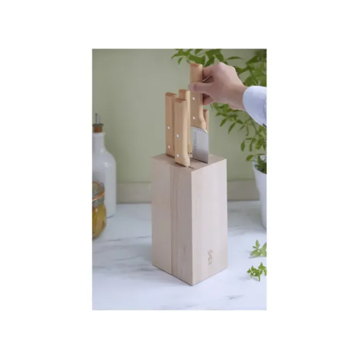 OPINEL Bloc à Couteaux + 5 Couteaux Parallèle Viande Best