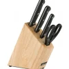 ARCOS Bloc à Couteaux 4 pièces (3 Couteaux + Ciseaux) UNIVERSAL Noir New