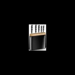 SABATIER Bloc Couteau Noir Manille avec 5 Couteaux de Cuisine Ysis New