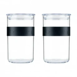 BODUM Bocal Plastique 1 L avec Couvercle (x2) PRESSO Outlet