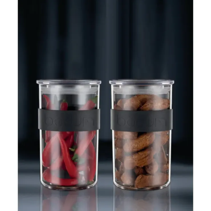 BODUM Bocal Plastique 1 L avec Couvercle (x2) PRESSO Outlet