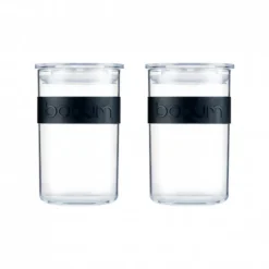 BODUM Bocal Plastique 600 ml avec Couvercle (x2) PRESSO Hot