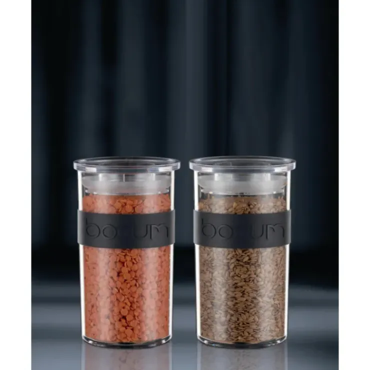 BODUM Bocal Plastique 250 ml avec Couvercle (x4) PRESSO New