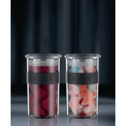 BODUM Bocal Plastique 250 ml avec Couvercle (x4) PRESSO New