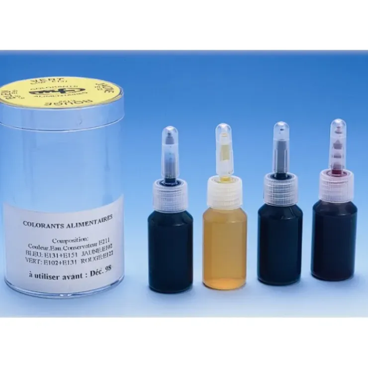 MALLARD FERRIERE Boite de 4 flacons Colorants Alimentaires Liquides Sale