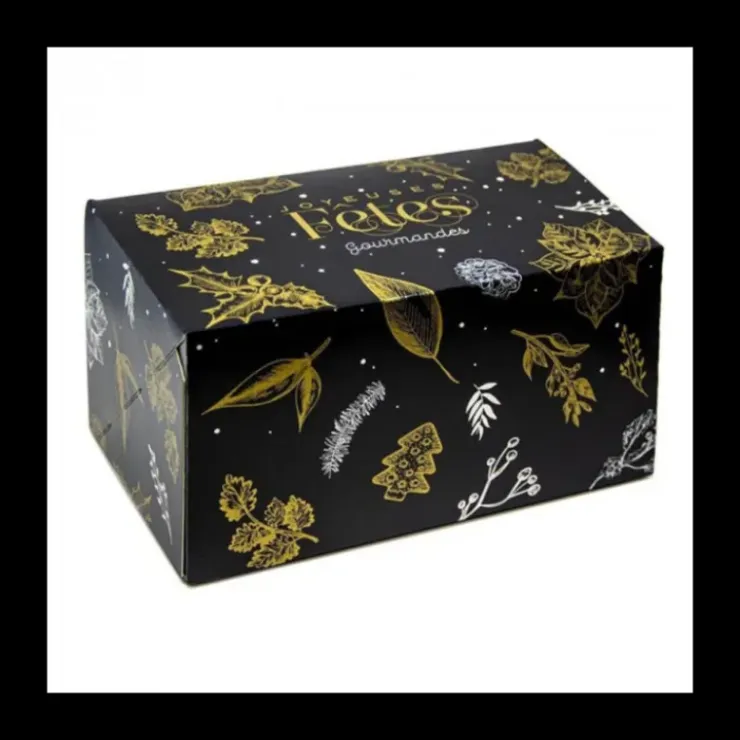 CUISINEADDICT Boîte à Bûche 45 x 11cm Noël Féerique (x25)