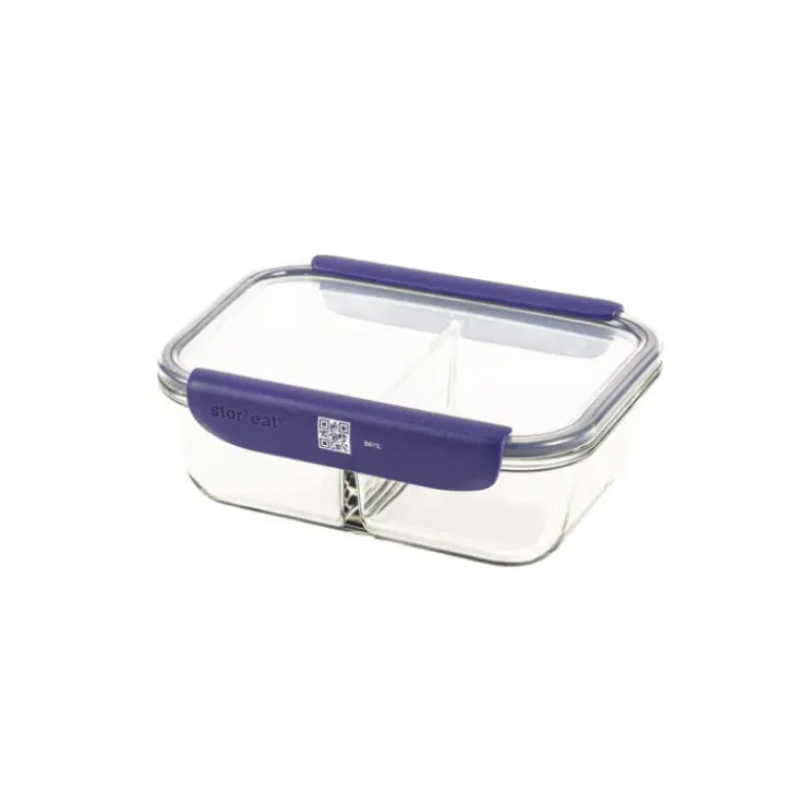 MASTRAD Boîte de Conservation Connectée avec Compartiments 1,45 L Bleu Stor'eat Sale
