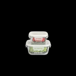 PEBBLY Boîte de Conservation en Verre Carré 800 ml Discount
