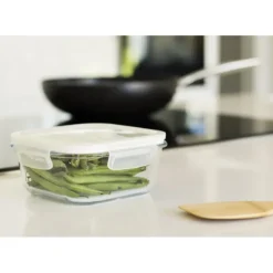 PEBBLY Boîte de Conservation en Verre Carré 800 ml Discount