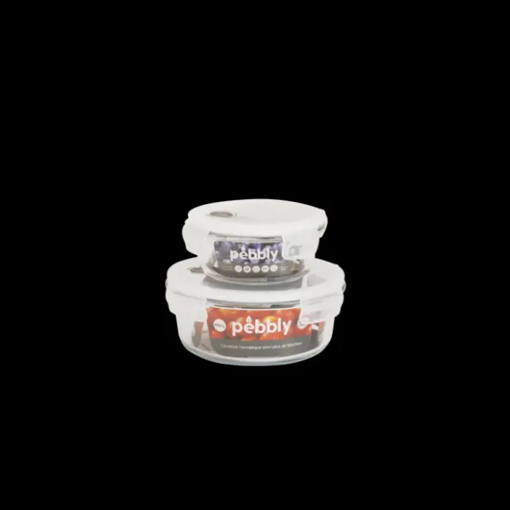 PEBBLY Boîte de Conservation en Verre Rond 400 ml Sale