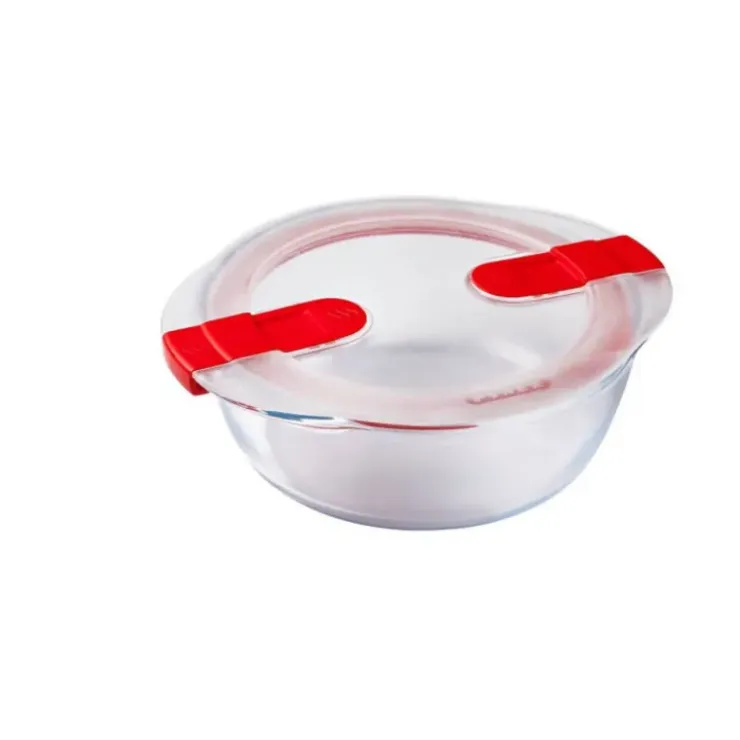 PYREX Boîte de Conservation en Verre Ronde 14 cm 0,35 L Cook & Heat Best