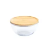 PEBBLY Boîte de Conservation en Verre et Bambou Rond 1,6 L Online