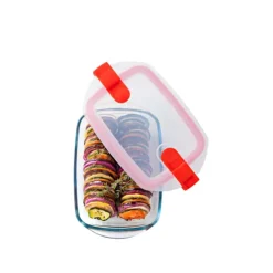 PYREX Boîte de Conservation en Verre Rectangulaire 23 x 15 cm 1,1 L Cook & Heat Discount