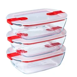 PYREX Boîte de Conservation en Verre Rectangulaire 23 x 15 cm 1,1 L Cook & Heat Discount