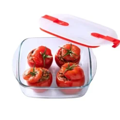 PYREX Boîte de Conservation en Verre Carrée 14 x 12 cm 0,35 L Cook & Heat Sale