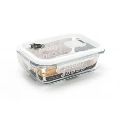 PEBBLY Boîte de Conservation en Verre Rectangle 650 ml Outlet