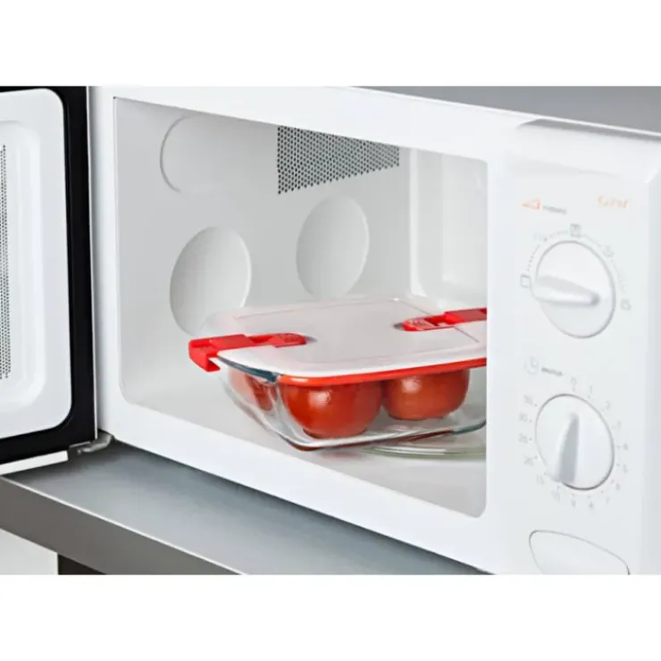 PYREX Boîte de Conservation en Verre Carrée 25 x 22 cm 2,2 L Cook & Heat Sale
