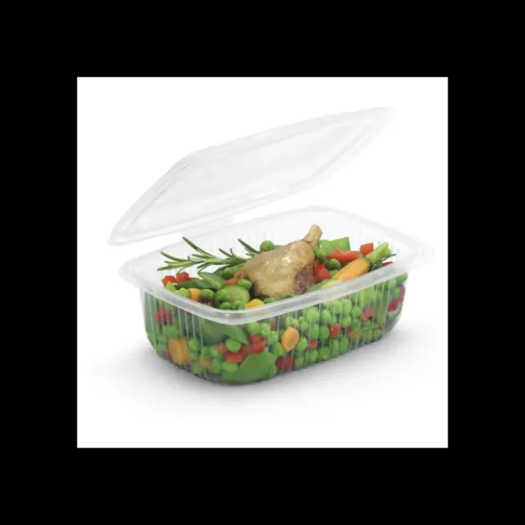 CUISINEADDICT Boîte Plastique avec Couvercle 500 ml 14,2 x 12,3 cm x H 8,8 cm (x50) Ondipack