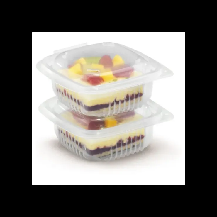 CUISINEADDICT Boîte Plastique avec Couvercle 500 ml 14,2 x 12,3 cm x H 8,8 cm (x50) Ondipack