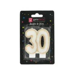 GATODECO Bougie Anniversaire 30 ans Gatodéco Discount