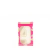 CUISINEADDICT Bougie anniversaire chiffre 4 blanche avec filet doré New