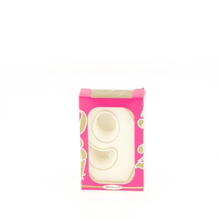 CUISINEADDICT Bougie anniversaire chiffre 9 blanche avec filet doré Online